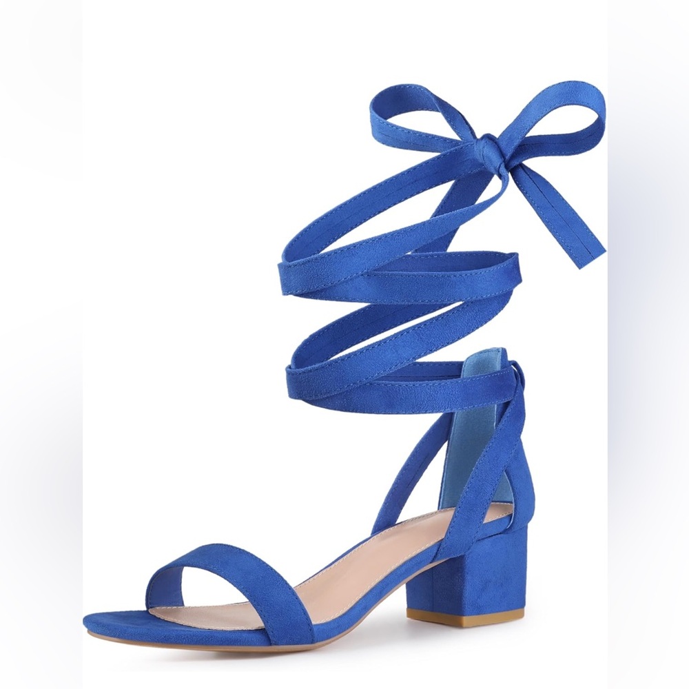 amazon wrap around blue heels